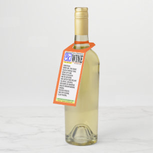 Para Garrafa Etiqueta engraçada do vinho da prescrição