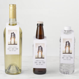 Para Garrafa Quadro de Fotografias | Salvar a data | Etiqueta d