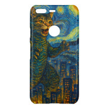 Capa de Celular Gato Kaiju Noite Estrelada Catzill