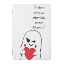 Capa de telefone com citação de amor pelo jardim.