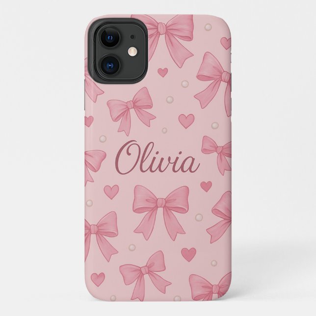 Para iPhone 11 Arco rosa e Capa de telefone personalizada - Perso (Verso)