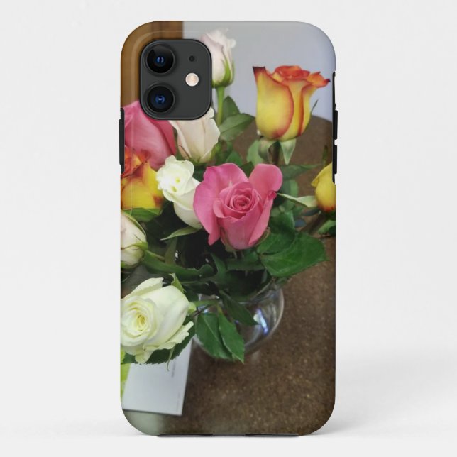 Para iPhone 11 Bela Capa de telefone de células Rosas (Verso)