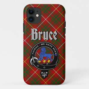 Para iPhone 11 Bruce Clan Crachá & Capa de telefone Tartan