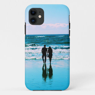Para iPhone 11 Caminhe na Capa de telefone do Praia Romance