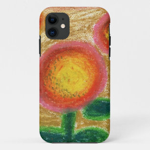 Para iPhone 11 Capa de iPhone, Flores em Pastel a Óleo