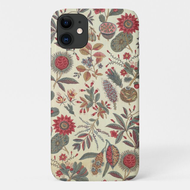 Para iPhone 11 Capa de iPhone/iPad de design de têxtil botânico (Verso)