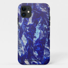 Para iPhone 11 Capa de telefone abstrata azul