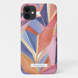Para iPhone 11 Capa de telefone abstrata personalizada em aquarel