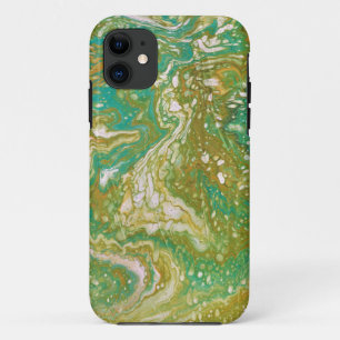 Para iPhone 11 Capa de telefone abstrata verde Race is On 2