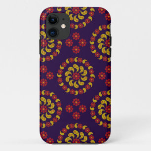 Para iPhone 11 Capa de telefone Amarelo Vermelho E Púrpura
