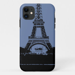 Para iPhone 11 Capa de telefone azul da torre Eiffel