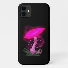 Para iPhone 11 Capa de telefone bonito cor-de-rosa brilhante de c