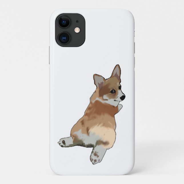 Para iPhone 11 Capa de Telefone Cachorro Corgi (Verso)