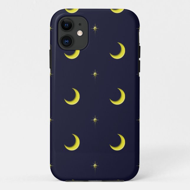 Para iPhone 11 Capa de telefone celular Céu Noturno Lua e Estrela (Verso)
