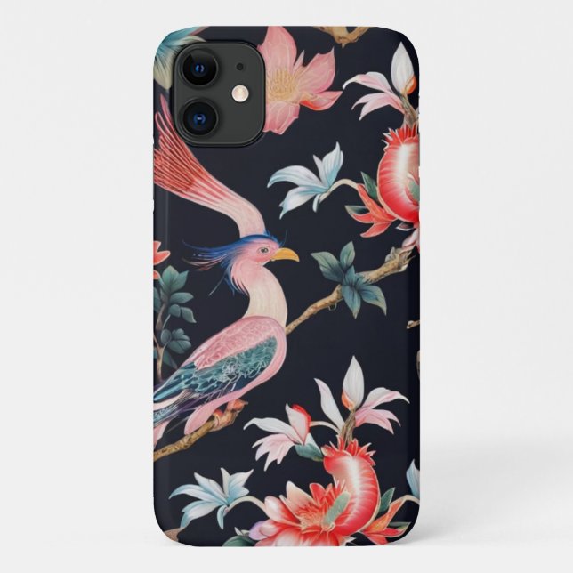 Para iPhone 11 Capa de Telefone Chinoiserie (Verso)