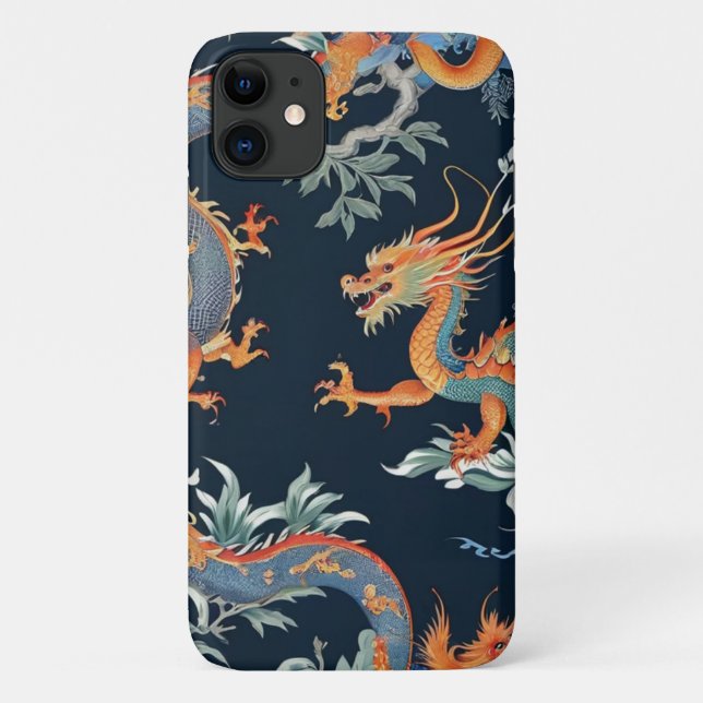 Para iPhone 11 Capa de telefone Chinoiserie (Verso)
