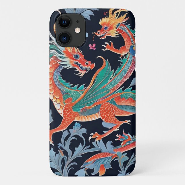 Para iPhone 11 Capa de telefone Chinoiserie (Verso)