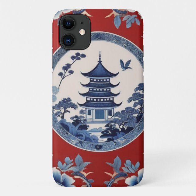 Para iPhone 11 Capa de Telefone Chinoiserie (Verso)