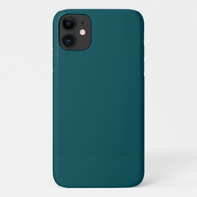 Para iPhone 11 capa de telefone ciano escuro (Verso)
