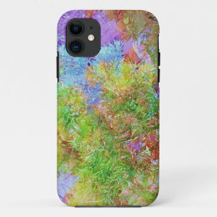 Para iPhone 11 Capa de telefone Colorida de Árvore de Ilusão de A