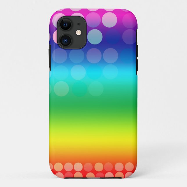 Para iPhone 11 Capa de telefone Colorida Funky Rainbow (Verso)