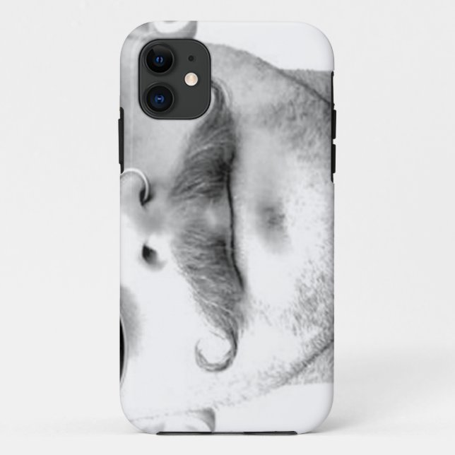 Para iPhone 11 Capa de telefone da cara do anel de nariz do (Verso)