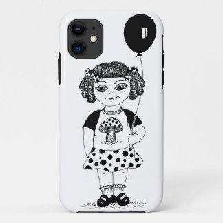 Para iPhone 11 Capa de telefone da menina do cogumelo
