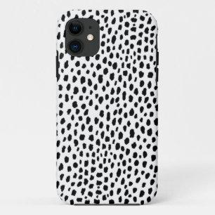 Para iPhone 11 Capa de telefone das Manchas Dalmáticas (preto/br