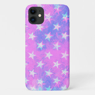 Para iPhone 11 Capa de telefone de Arte Azul Cor-de-Rosa Estrela