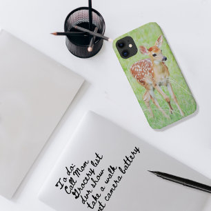 Para iPhone 11 Capa de telefone de arte de veados de bebês selvag