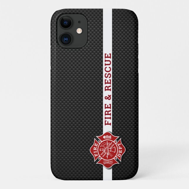 Para iPhone 11 Capa de telefone de bombeiros e salvamento (Verso)