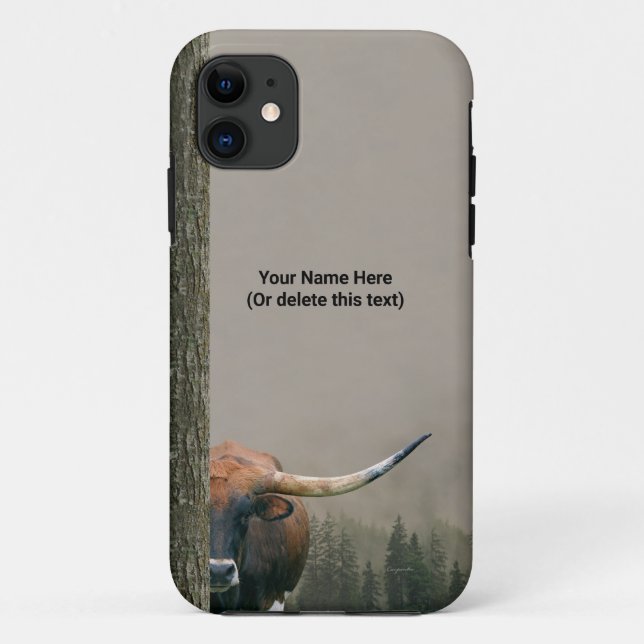 Para iPhone 11 Capa de telefone de Célula do Texas Longhorn - iPh (Verso)