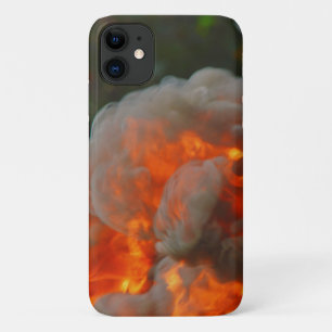 Para iPhone 11 Capa de telefone de chamas de incêndio e fumaça