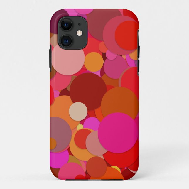 Para iPhone 11 capa de telefone de confetti ponto vermelho (Verso)