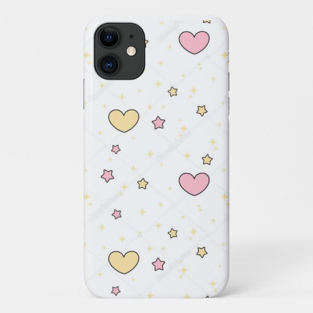 Para iPhone 11 Capa de telefone de coração/estrela (Verso)
