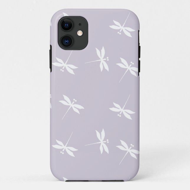 Para iPhone 11 Capa de telefone de Dragonfly lavanda (Verso)