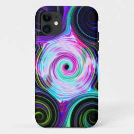 Para iPhone 11 Capa de telefone de espiral cósmica azul