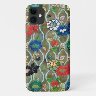 Para iPhone 11 Capa de telefone de Estilo de Vintagem Flor de Art
