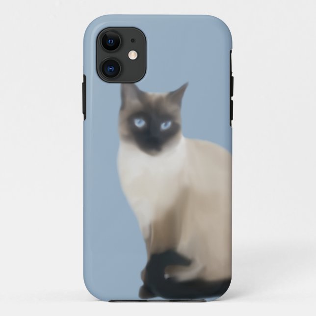 Para iPhone 11 Capa de telefone de Gatos Siameses (Verso)