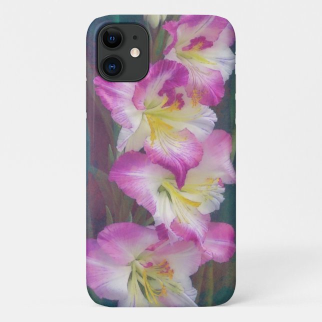 Para iPhone 11 Capa de telefone de Jardim Floral Gladiolado de Ar (Verso)