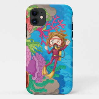 Para iPhone 11 Capa de telefone de mergulho Scuba - Aventura no O