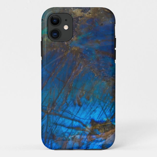 Para iPhone 11 Capa de telefone de mineral da labradorite (Verso)