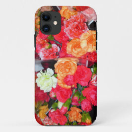 Para iPhone 11 Capa de telefone de mistura de flores do cravo
