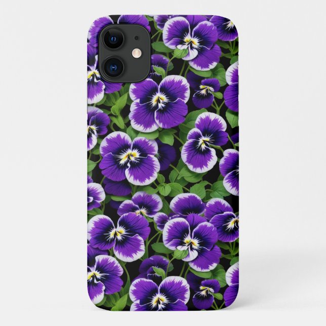 Para iPhone 11 Capa de telefone de Pancas Roxas Gráficas (Verso)