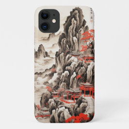 Para iPhone 11 Capa de telefone de pintura de tinta japonesa - Mo