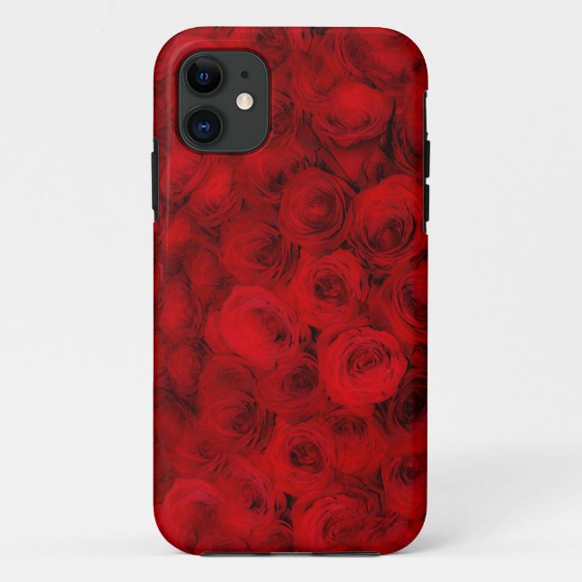 Para iPhone 11 Capa de telefone de Rosas de ventilador de rosa ve (Verso)