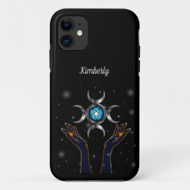 Para iPhone 11 Capa de telefone de Símbolo de Deusa Tripla