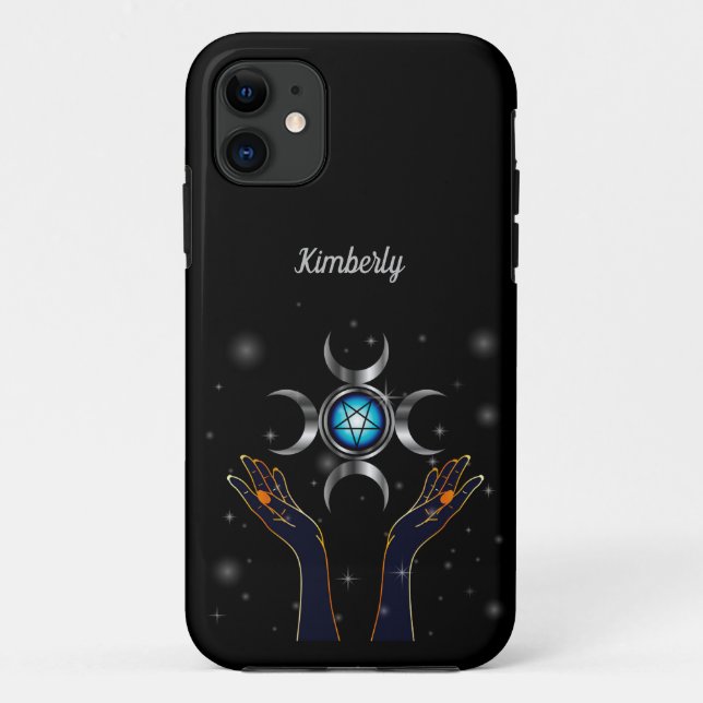 Para iPhone 11 Capa de telefone de Símbolo de Deusa Tripla (Verso)