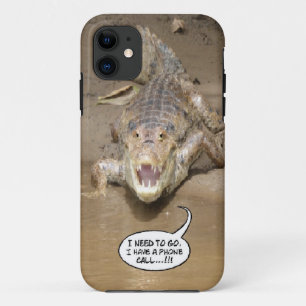 Para iPhone 11 Capa de telefone do balão do texto do caimão