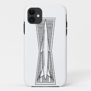 Para iPhone 11 Capa de telefone do crachá do míssil